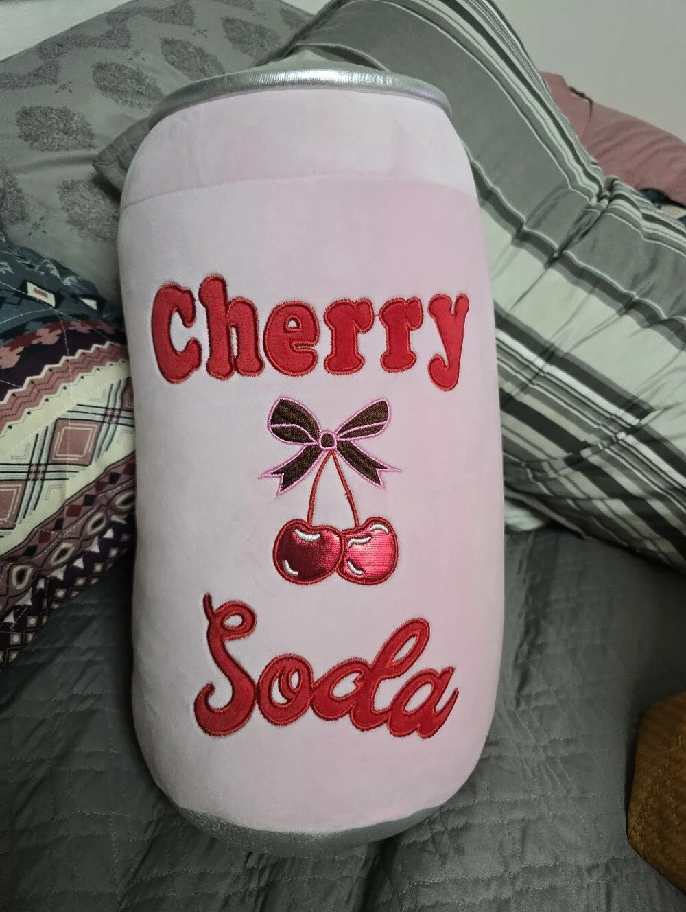 Weighted Cherry Soda Plush Can 16